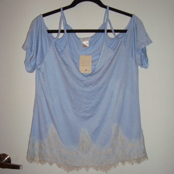 Self Esteem Tops - NWT Light Blue Blouse